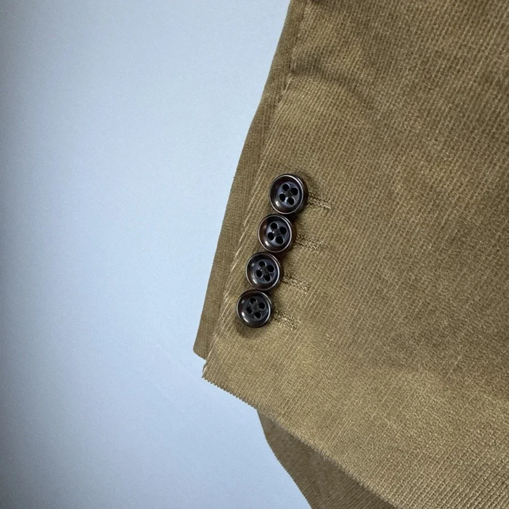 Stafford Corduroy Blazer Jacket‎ Men's 42 Long Classic Fit Tan Brown Elbow Patch